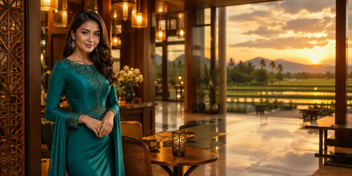Suasana platform VIP lpk77 dengan tema Hari Raya di Kedah